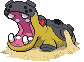 Sprite Animado Hippowdon Blanco Negro