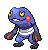 Sprite Animado Croagunk Blanco Negro