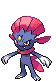 Sprite Animado Weavile Blanco Negro