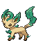 Sprite Animado Leafeon Blanco Negro