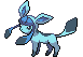 Sprite Animado Glaceon Blanco Negro