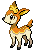 Sprite Animado Deerling Blanco Negro