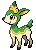 Sprite Animado Deerling Blanco Negro