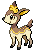 Sprite Animado Deerling Blanco Negro