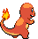 Sprite Animado Charmander Blanco Negro