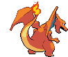 Sprite Animado Charizard Blanco Negro