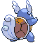 Sprite Animado Wartortle Blanco Negro
