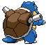 Sprite Animado Blastoise Blanco Negro