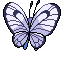Sprite Animado Butterfree Blanco Negro