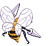 Sprite Animado Beedrill Blanco Negro