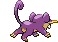 Sprite Animado Rattata Blanco Negro