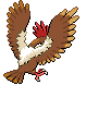 Sprite Animado Fearow Blanco Negro