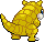 Sprite Animado Sandshrew Blanco Negro