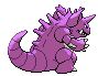 Sprite Animado Nidoking Blanco Negro
