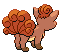 Sprite Animado Vulpix Blanco Negro