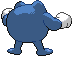 Sprite Animado Poliwrath Blanco Negro