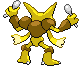 Sprite Animado Alakazam Blanco Negro