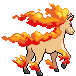Sprite Animado Rapidash Blanco Negro