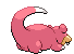 Sprite Animado Slowpoke Blanco Negro