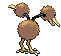 Sprite Animado Doduo Blanco Negro