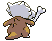 Sprite Animado Cubone Blanco Negro