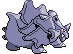 Sprite Animado Rhyhorn Blanco Negro