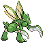 Sprite Animado Scyther Blanco Negro