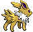Sprite Animado Jolteon Blanco Negro