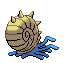 Sprite Animado Omastar Blanco Negro