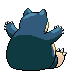 Sprite Animado Snorlax Blanco Negro