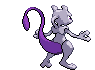 Sprite Animado Mewtwo Blanco Negro