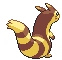 Sprite Animado Furret Blanco Negro