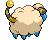 Sprite Animado Mareep Blanco Negro