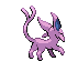 Sprite Animado Espeon Blanco Negro