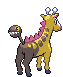 Sprite Animado Girafarig Blanco Negro
