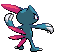 Sprite Animado Sneasel Blanco Negro