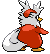 Sprite Animado Delibird Blanco Negro