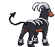 Sprite Animado Houndoom Blanco Negro