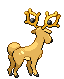 Sprite Animado Stantler Blanco Negro