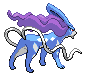 Sprite Animado Suicune Blanco Negro