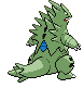 Sprite Animado Tyranitar Blanco Negro