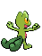 Sprite Animado Treecko Blanco Negro
