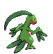 Sprite Animado Grovyle Blanco Negro