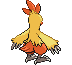 Sprite Animado Combusken Blanco Negro