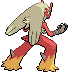 Sprite Animado Blaziken Blanco Negro