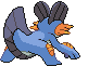 Sprite Animado Swampert Blanco Negro