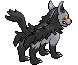 Sprite Animado Mightyena Blanco Negro