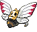 Sprite Animado Ninjask Blanco Negro