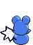 Sprite Animado Azurill Blanco Negro