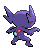 Sprite Animado Sableye Blanco Negro
